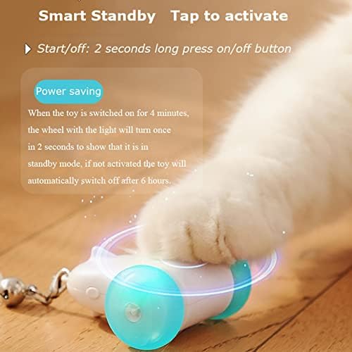 צעצוע חתול חשמלי, צעצועי חתול אינטראקטיביים מופעלים לחתולים מקורה USB נטענת | צעצועים לחתולים לתרגיל חיות מחמד